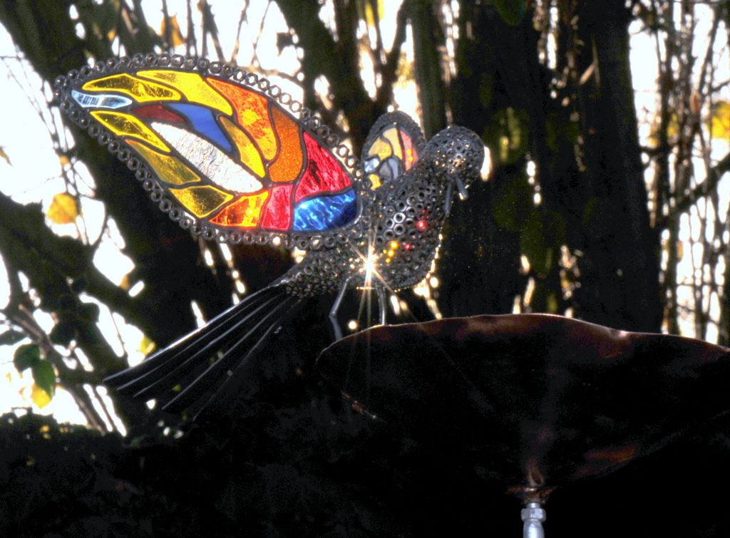 oiseaux metal avec tiffany